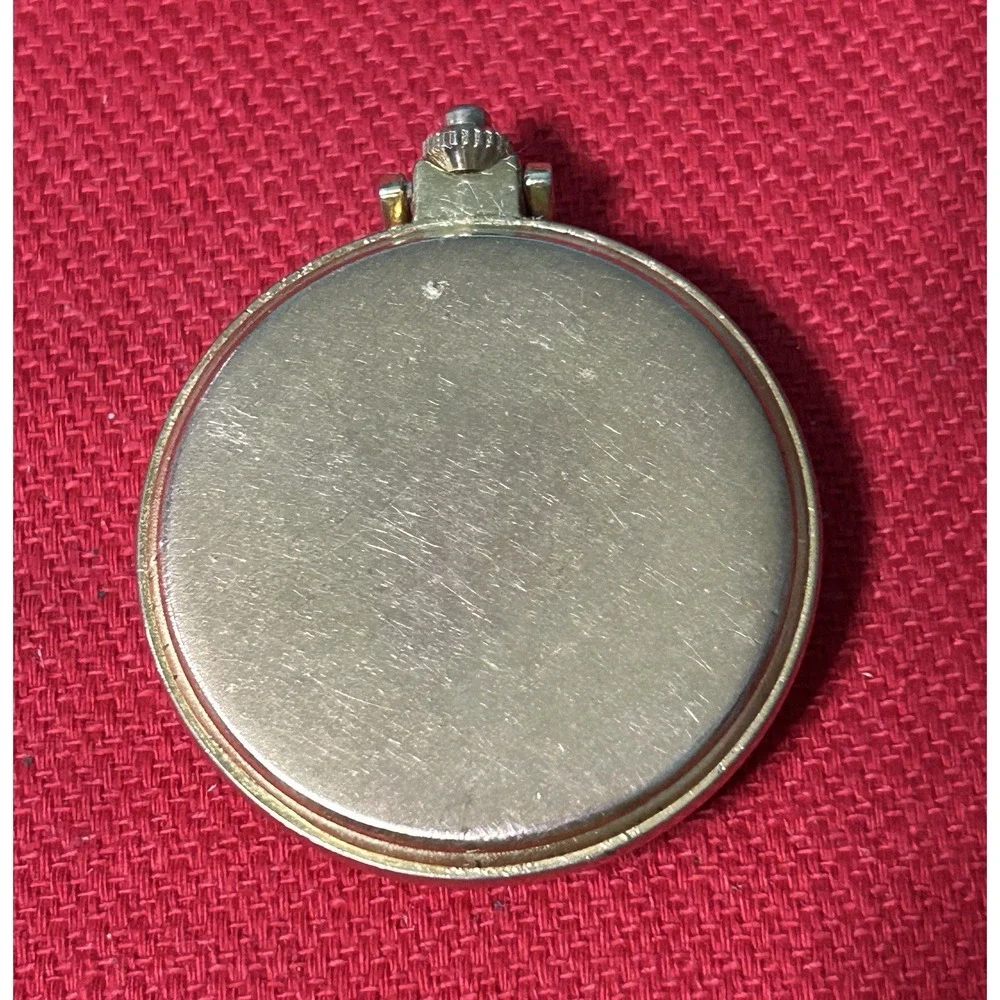Vintage Elgin Hunter Gold Tone & White  Dial Pocket Watch Needs Battery
